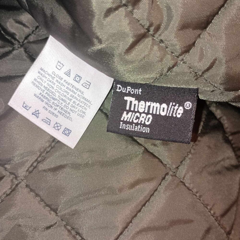 Land's End Men's Green Insulated Canvas Barn/Chore Jacket/Coat Size 46-48 reg/XL - Picture 4 of 10